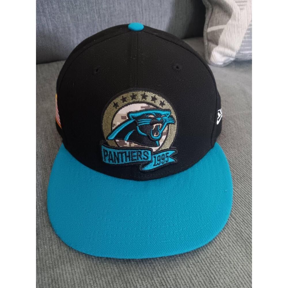 New Era salute to service Carolina Panthers snapback embroidered on field
